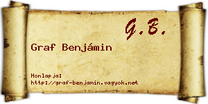 Graf Benjámin névjegykártya